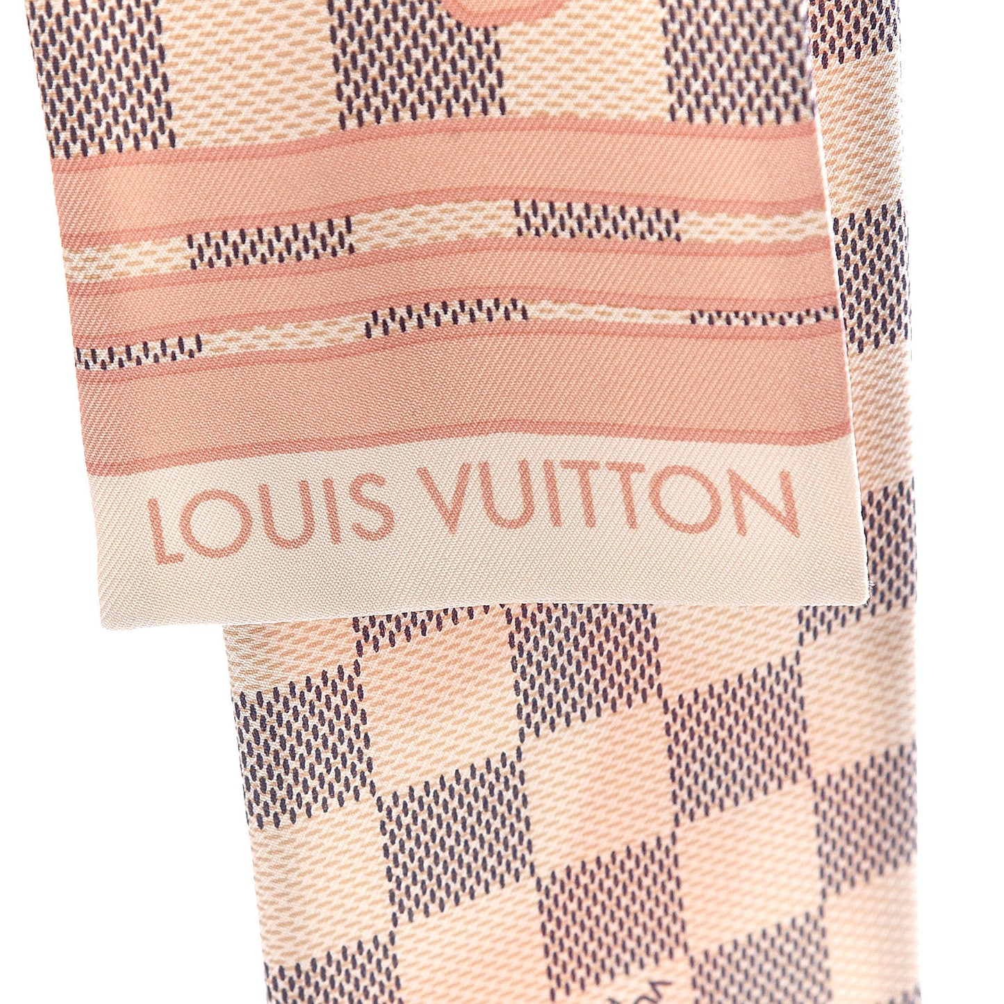 Silk Damier Azur Tahitienne Bandeau Rose Ballerine