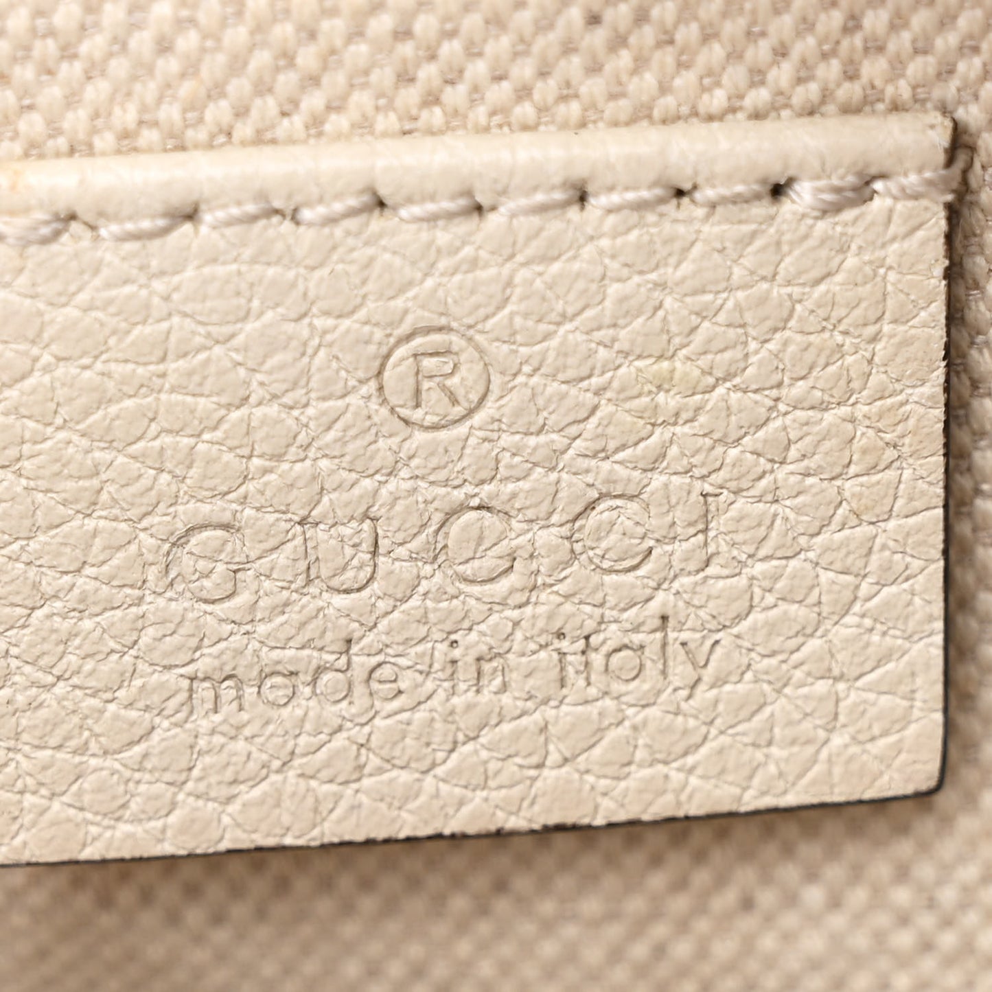 Grained Calfskin Small Logo Belt Bag White
