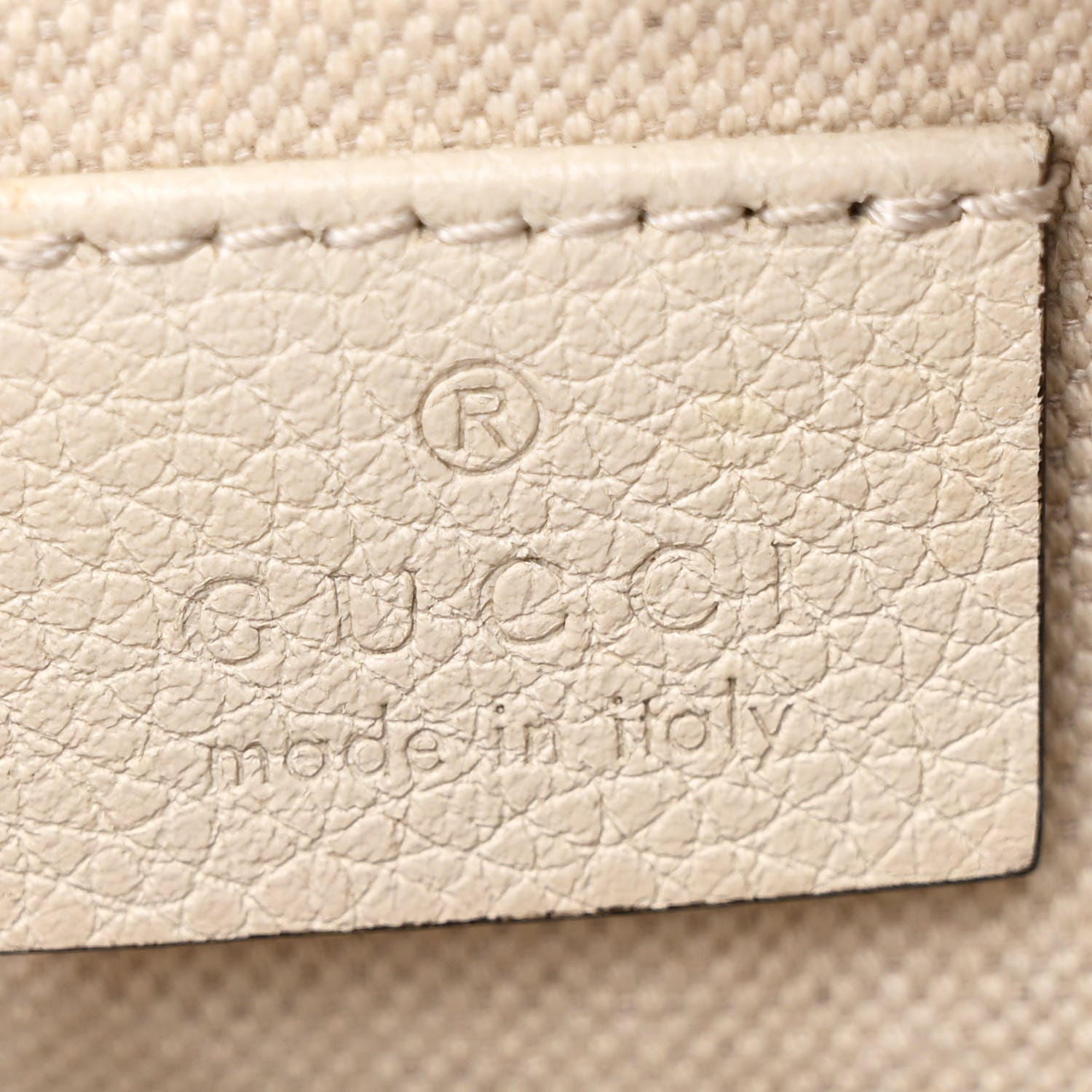 Gucci Grained Calfskin Small Logo Belt Bag White 6 of 13