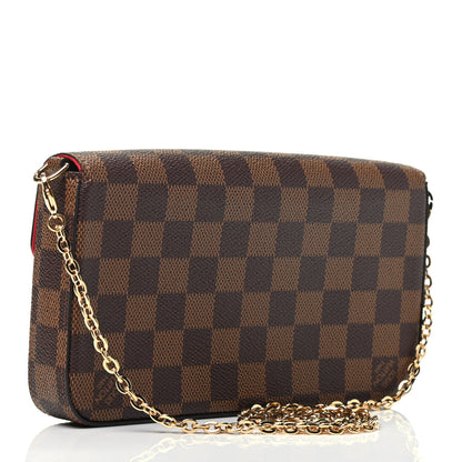 Louis Vuitton Damier Ebene Pochette Felicie Chain Wallet 2 of 3