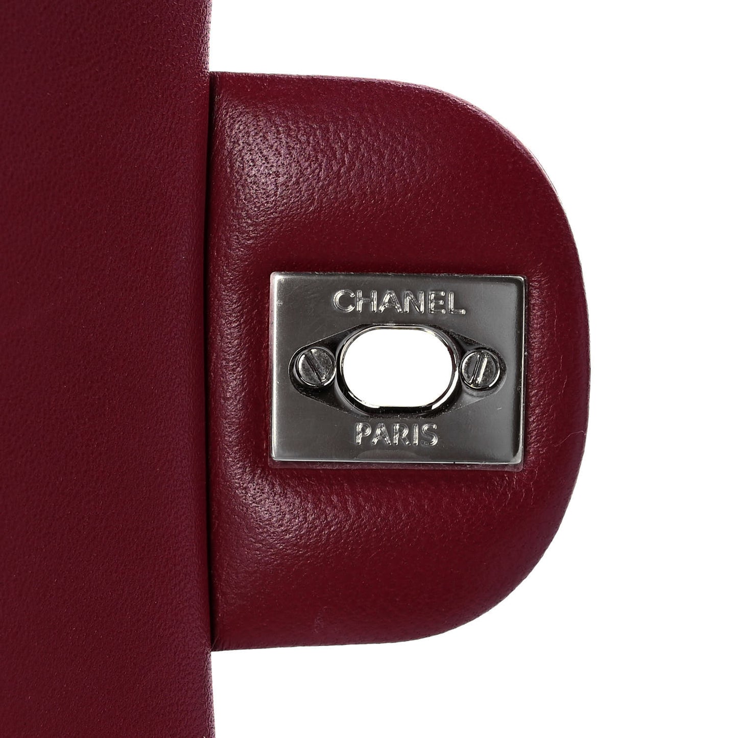 Lambskin Quilted Mini Rectangular Flap Burgundy