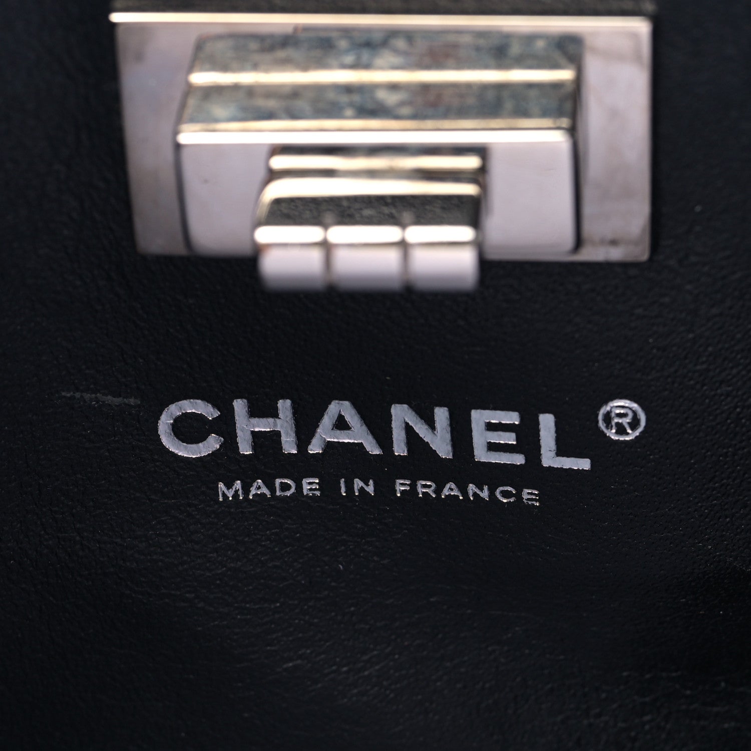 Chanel Patent Mademoiselle Lock Convertible Wrist Clutch Bag Black 8 of 11