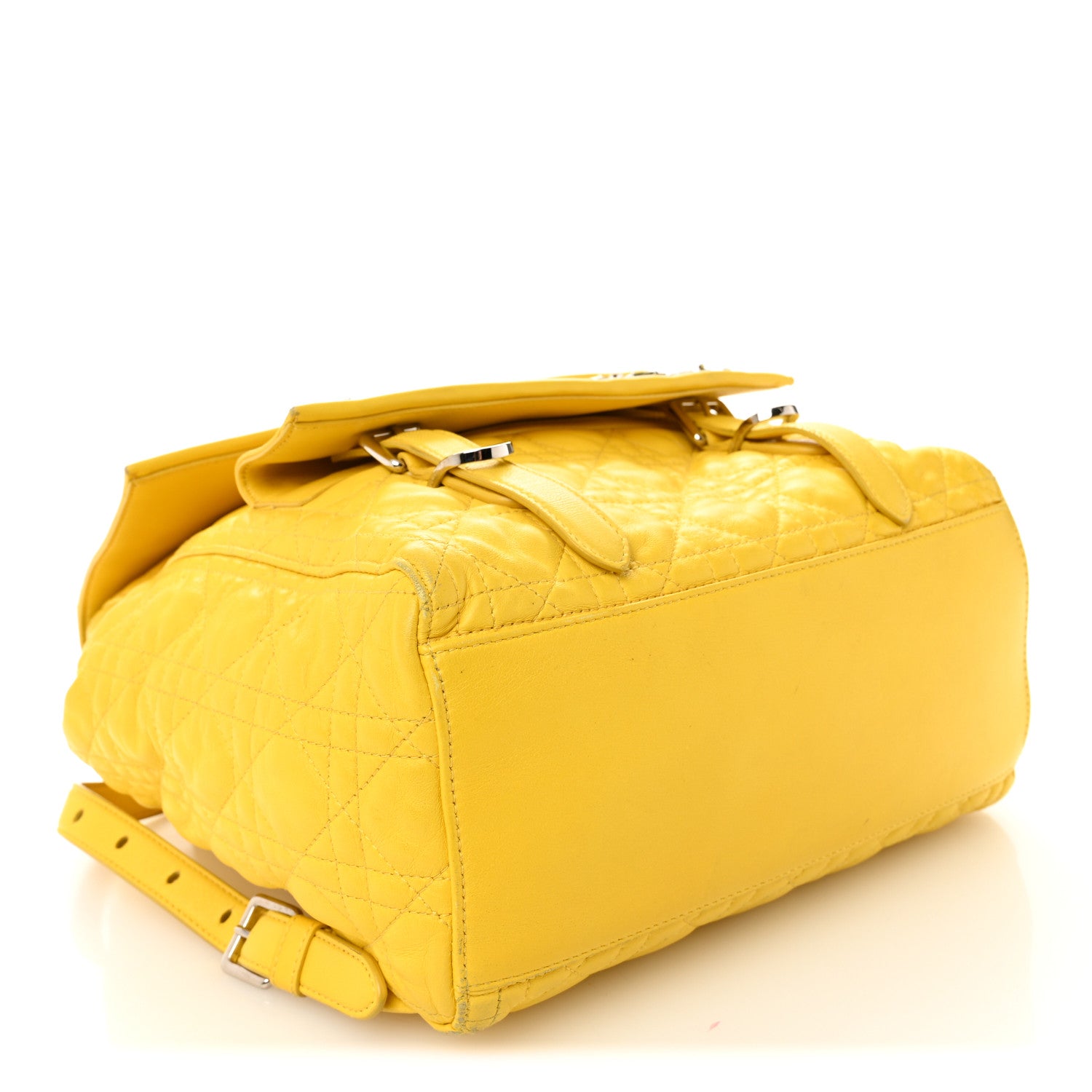 Christian Dior Lambskin Cannage Embroidered Stardust Backpack Yellow 4 of 17