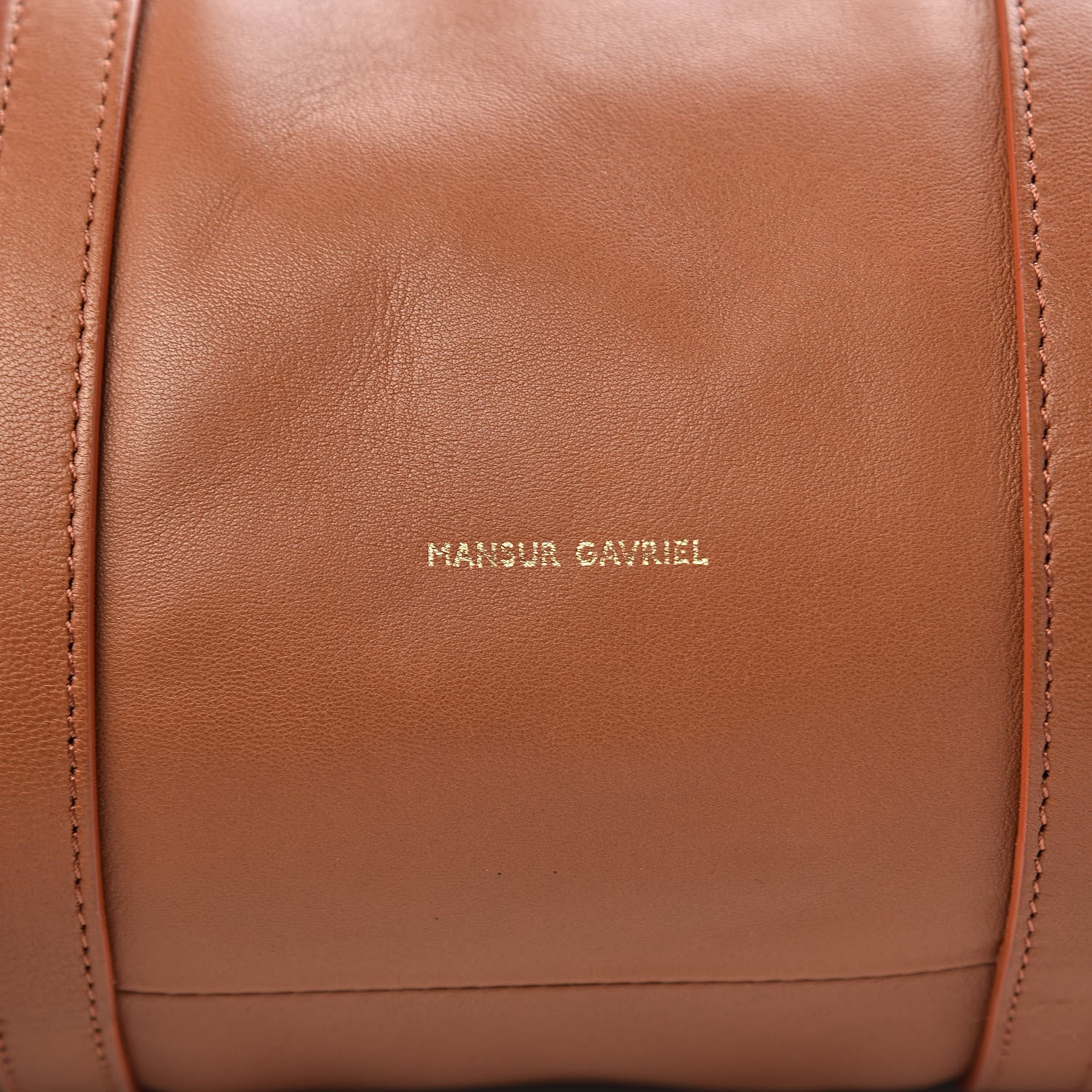 Mansur Gavriel Lambskin Mini Duffel Bag Saddle 7 of 12