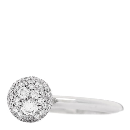 Tiffany 18K White Gold Diamond 8mm HardWear Ball Ring 55 7.25 3 of 6