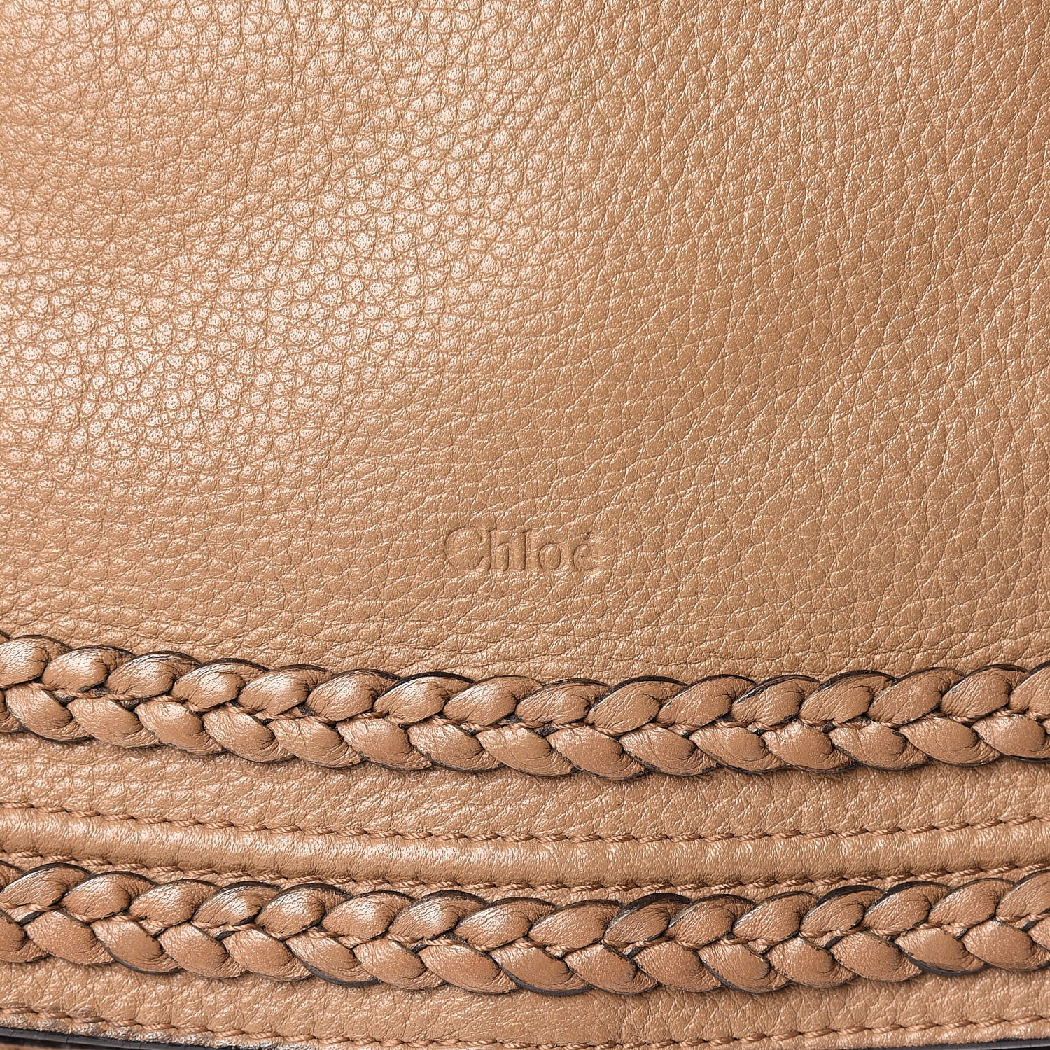 Chloe Calfskin Braided Medium Marcie Satchel Nut 8 of 12
