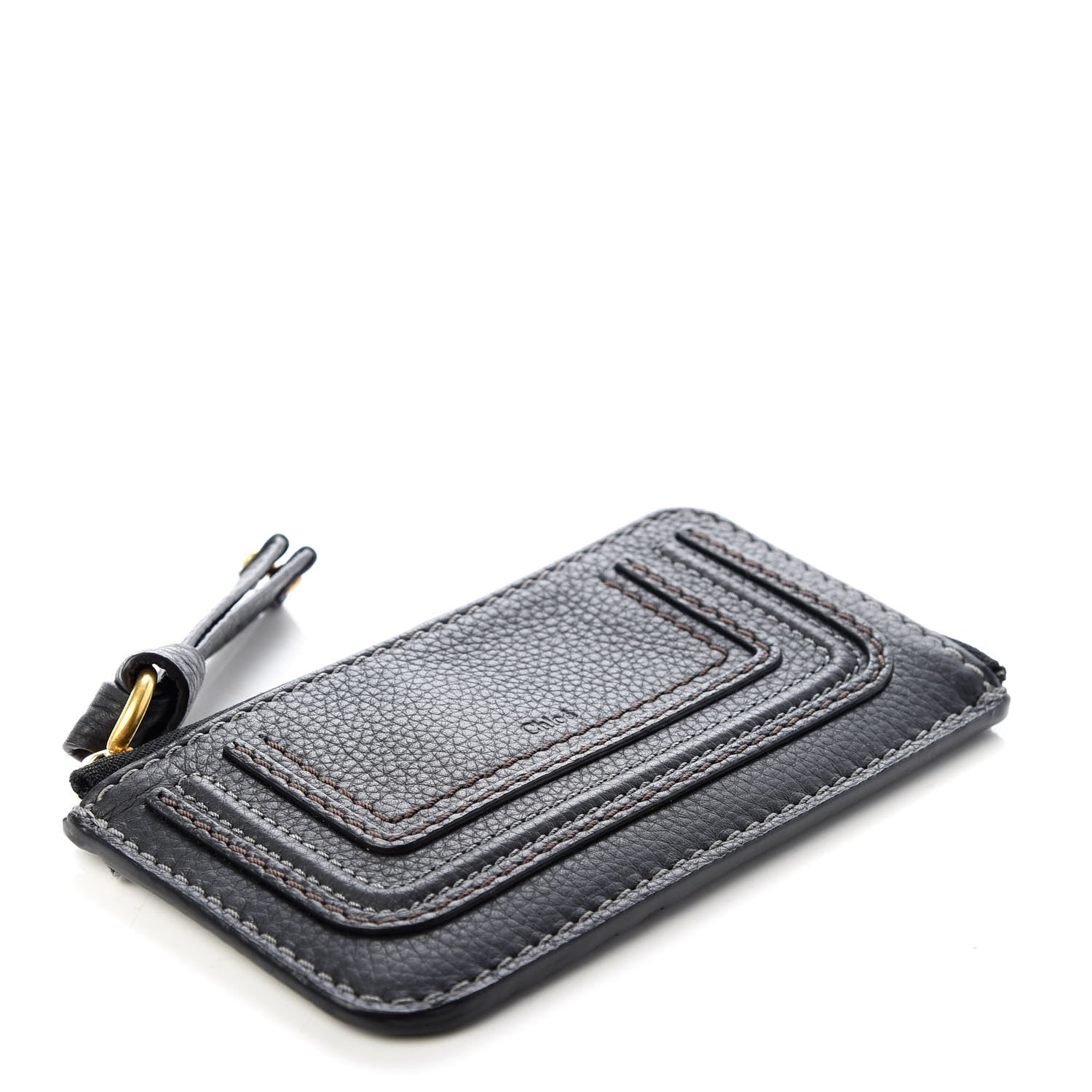 Chloe Grained Calfskin Medium Marcie Zip Card Holder Black 4 of 8
