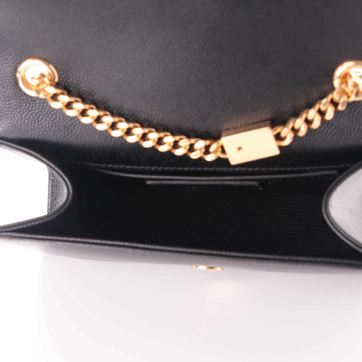 Saint Laurent Grain De Poudre Small Monogram Kate Satchel Black 5 of 7