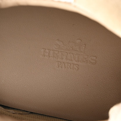 Hermes Air Mesh Suede Goatskin Bouncing Sneakers 39 Beige Argile 7 of 9