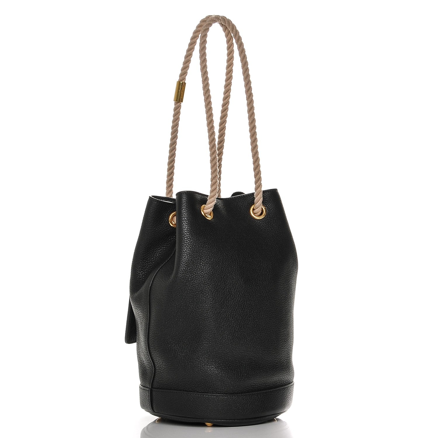 Saint Laurent Calfskin Small Seau Bucket Bag Black 3 of 6