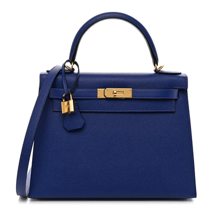 Hermes Epsom Kelly Sellier 28 Bleu Electrique 1 of 11