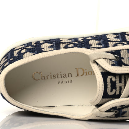 Christian Dior Canvas Oblique Walk'N'Dior Low Top Sneakers 37 Deep Blue 7 of 8