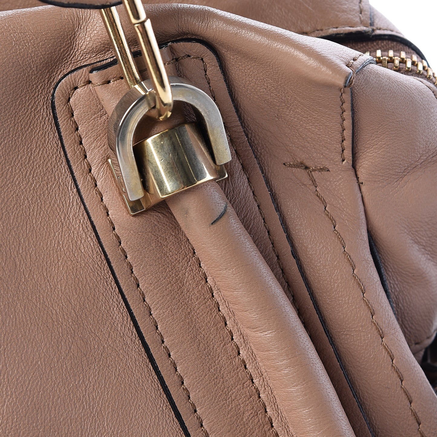 Calfskin Medium Military Paraty Nude Black