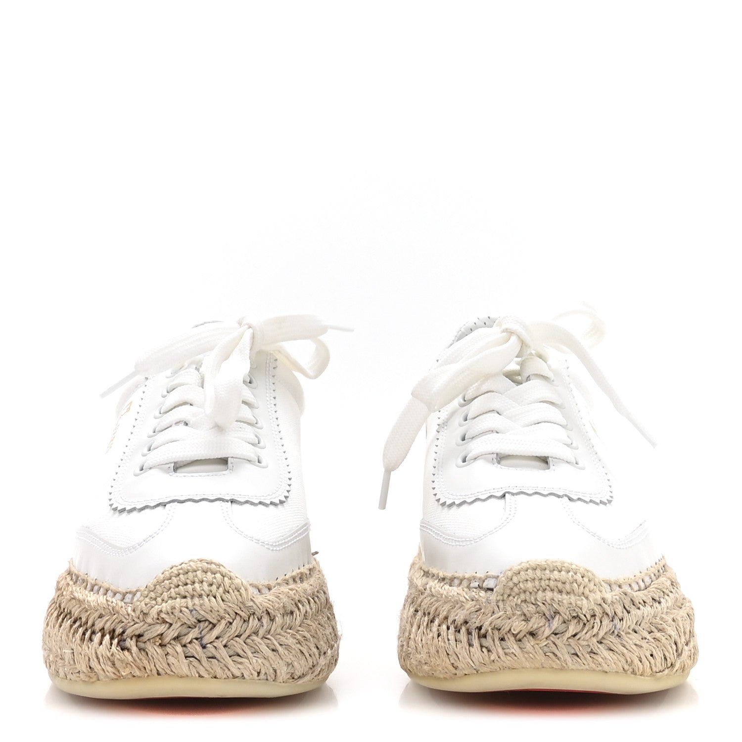Christian Louboutin Toile Calfskin Espasneak Flat Sneaker 36 Ivory 3 of 8