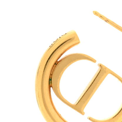 Christian Dior Metal 30 Montaigne Hoop Earrings Aged Gold 5 of 6