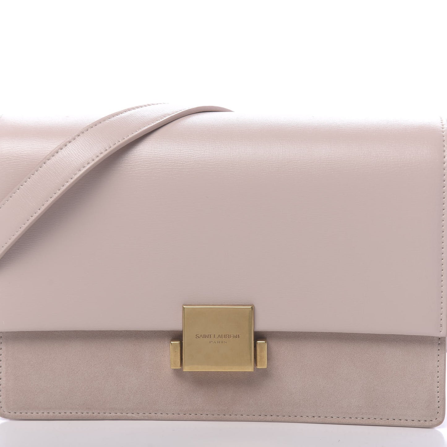 Smooth Calfskin Suede Medium Bellechasse Bag Marble Pink
