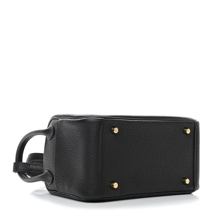 Hermes Taurillon Clemence Mini Lindy 20 Black 3 of 4