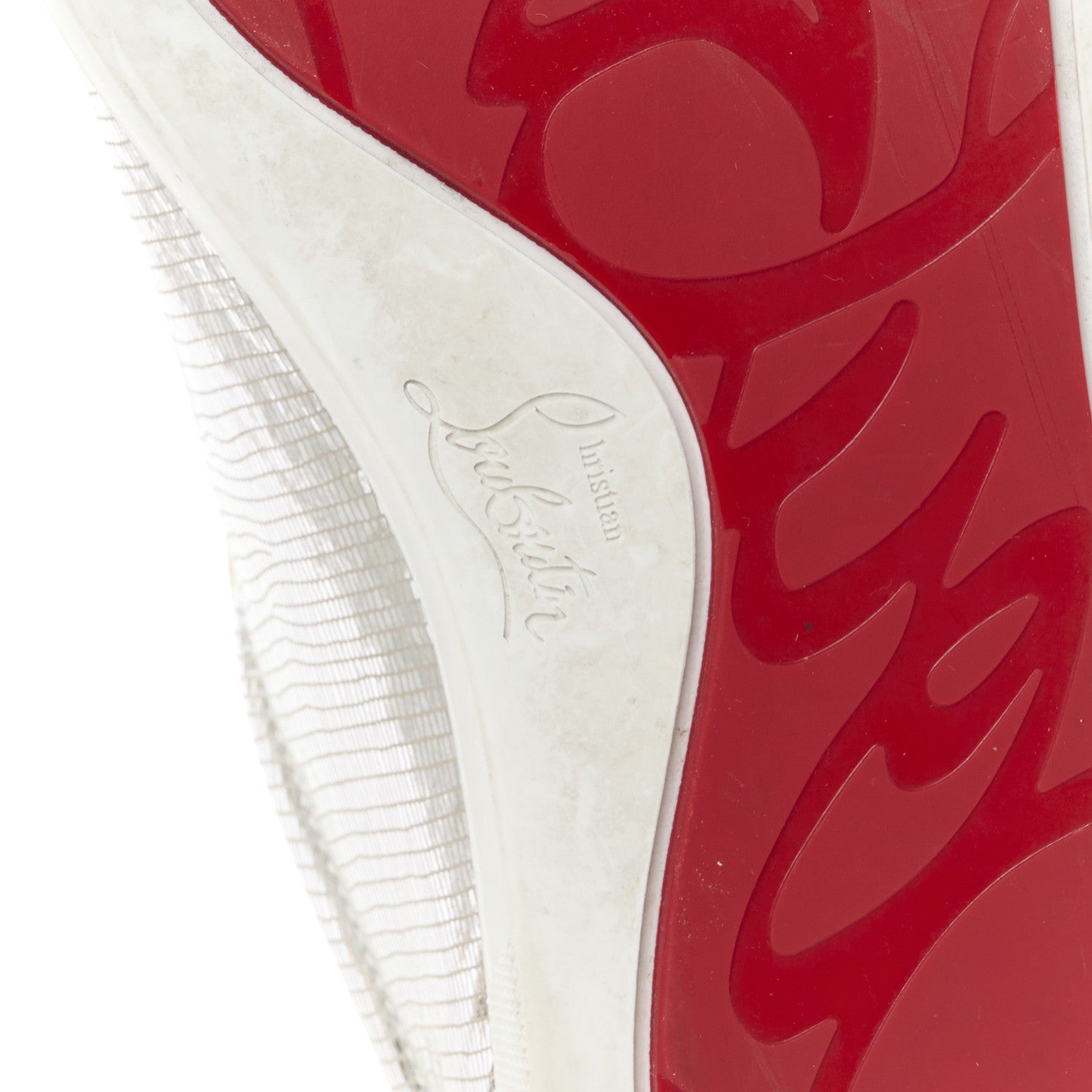 Christian Louboutin Glitter Aliglitter Specchio Women Seava Flat Sneakers 39 Silver 8 of 11