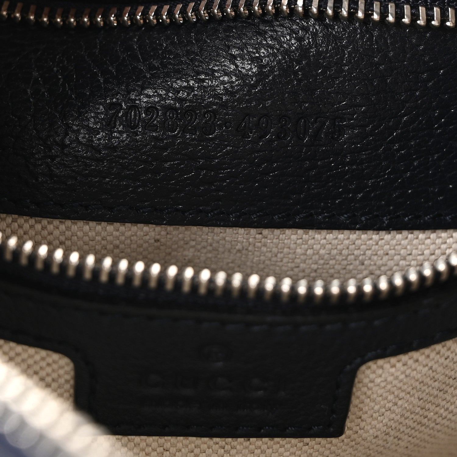 Gucci GG Supreme Monogram Textured Calfskin Web Large Attache Shoulder Bag Beige Blue 7 of 10
