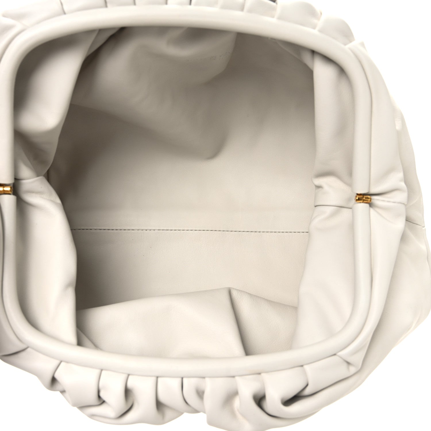 Bottega Veneta Smooth Butter Calf The Pouch Oversized Clutch Chalk 5 of 8
