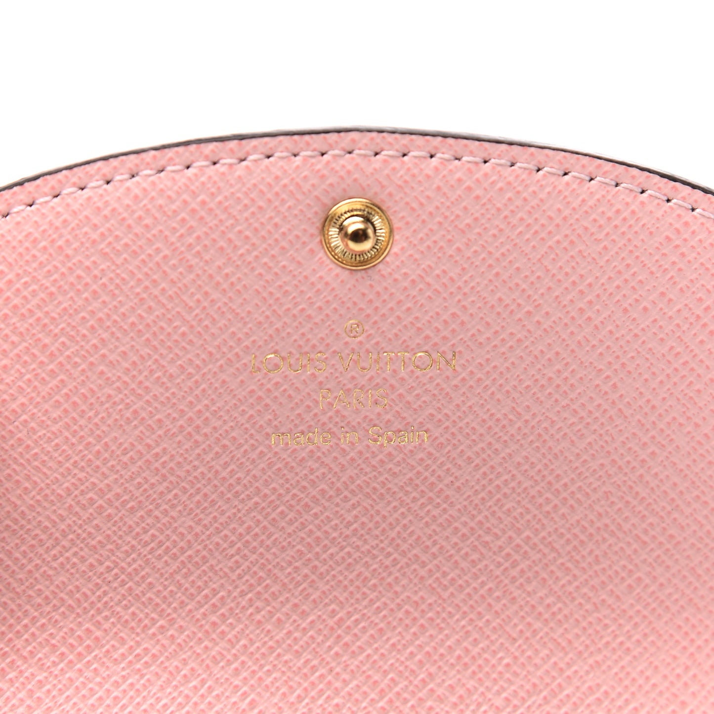 Damier Ebene Rosalie Coin Purse Rose Ballerine
