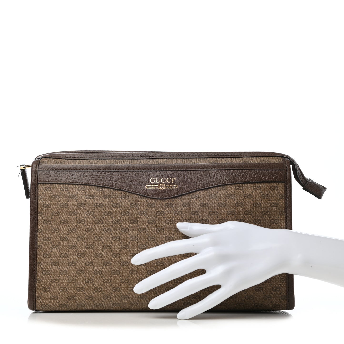 Mini Vintage GG Supreme Monogram Zip Pouch Beige New Acero