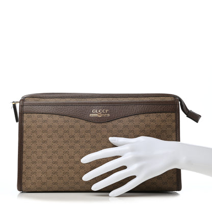 Gucci Mini Vintage GG Supreme Monogram Zip Pouch Beige New Acero 2 of 9