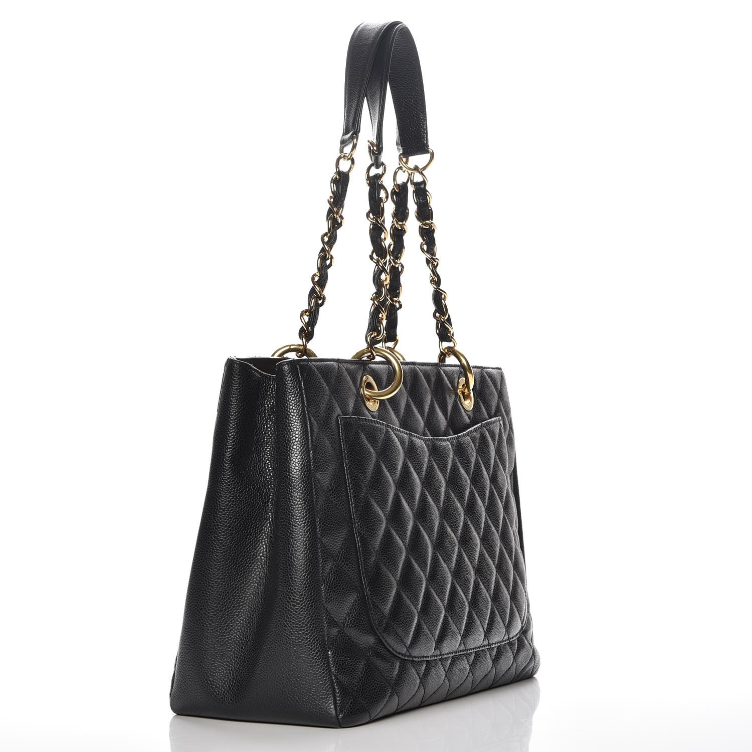 Chanel Caviar Quilted Grand Shopping Tote GST Black 3 of 7