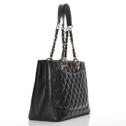 Chanel Caviar Quilted Grand Shopping Tote GST Black 3 of 7