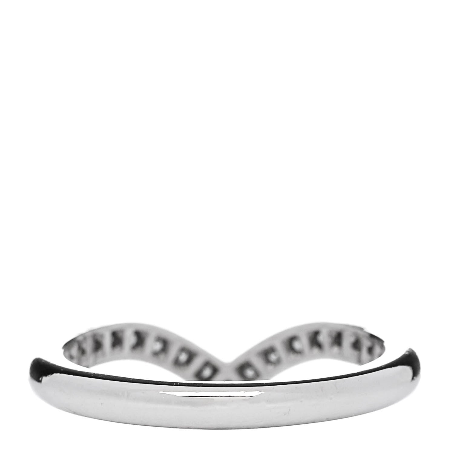 Tiffany Platinum Diamond Soleste V Band Ring 46 3.75 3 of 4