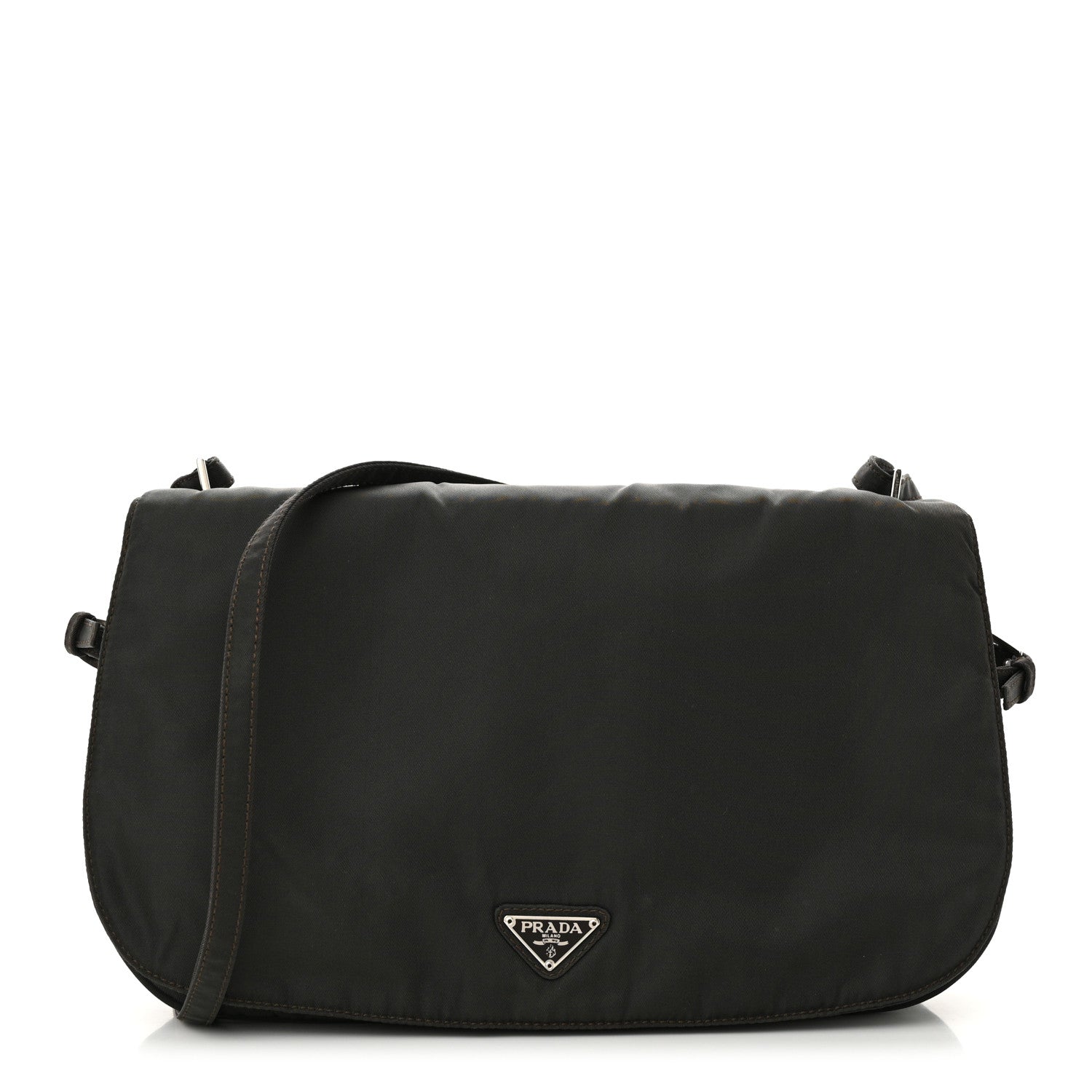 Prada Tessuto Light Nylon Shoulder Bag Cordovan 1 of 11