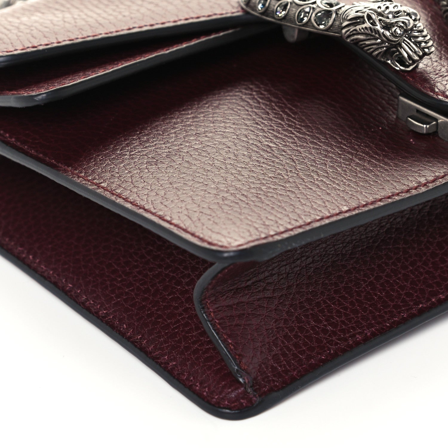 Gucci Dollar Calfskin Crystal Mini Dionysus Shoulder Bag Vintage Bordeaux 10 of 13