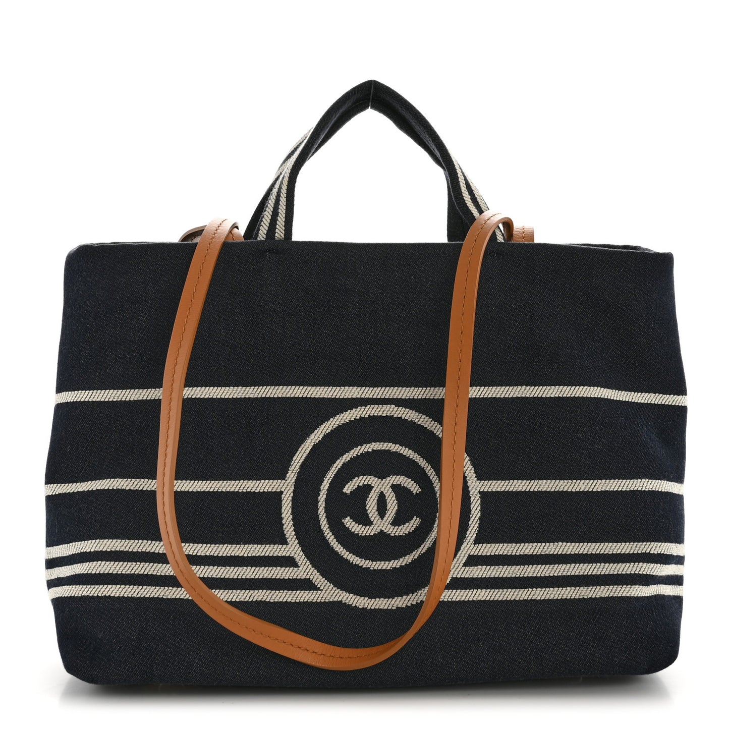 Denim Large Shopping Tote Blue