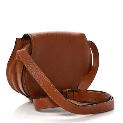 Chloe Grained Calfskin Small Marcie Saddle Bag Tan 3 of 9