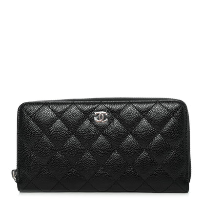 Chanel Caviar Quilted Large Gusset Zip Around Wallet Black 1 of 4