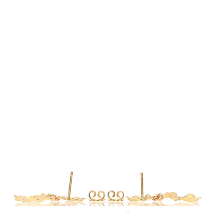 Buccellati 18K Yellow Gold Oak Leaf Drop Earrings 3 of 4