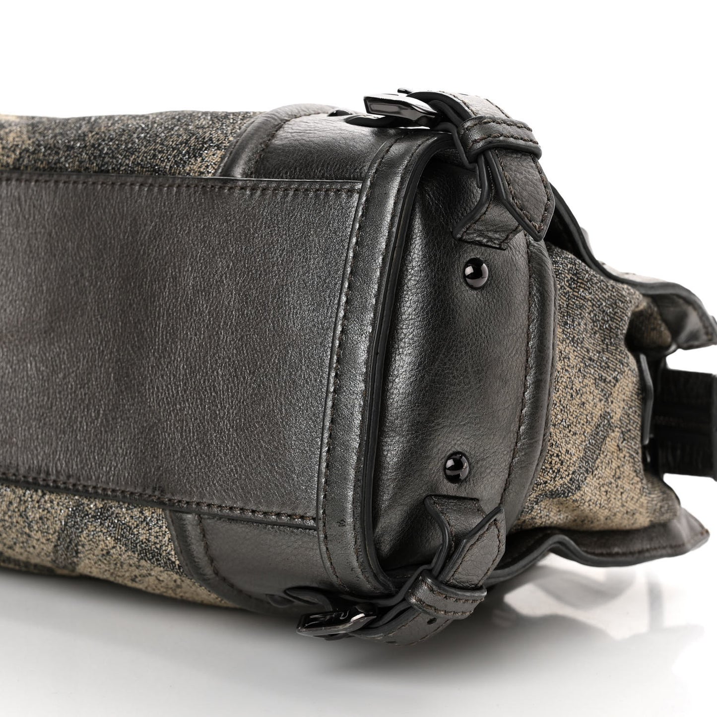 Shimmer Check Degrade Small Pilgrim Satchel Pewter