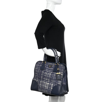 Prada Tela Tweed Saffiano Tote Bag Inchiostro 2 of 12