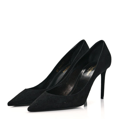 Saint Laurent Suede Zoe 85 Pumps 39.5 Black 3 of 9
