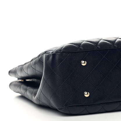Chanel Caviar Quilted Large CC Shopping Tote Navy 7 of 8