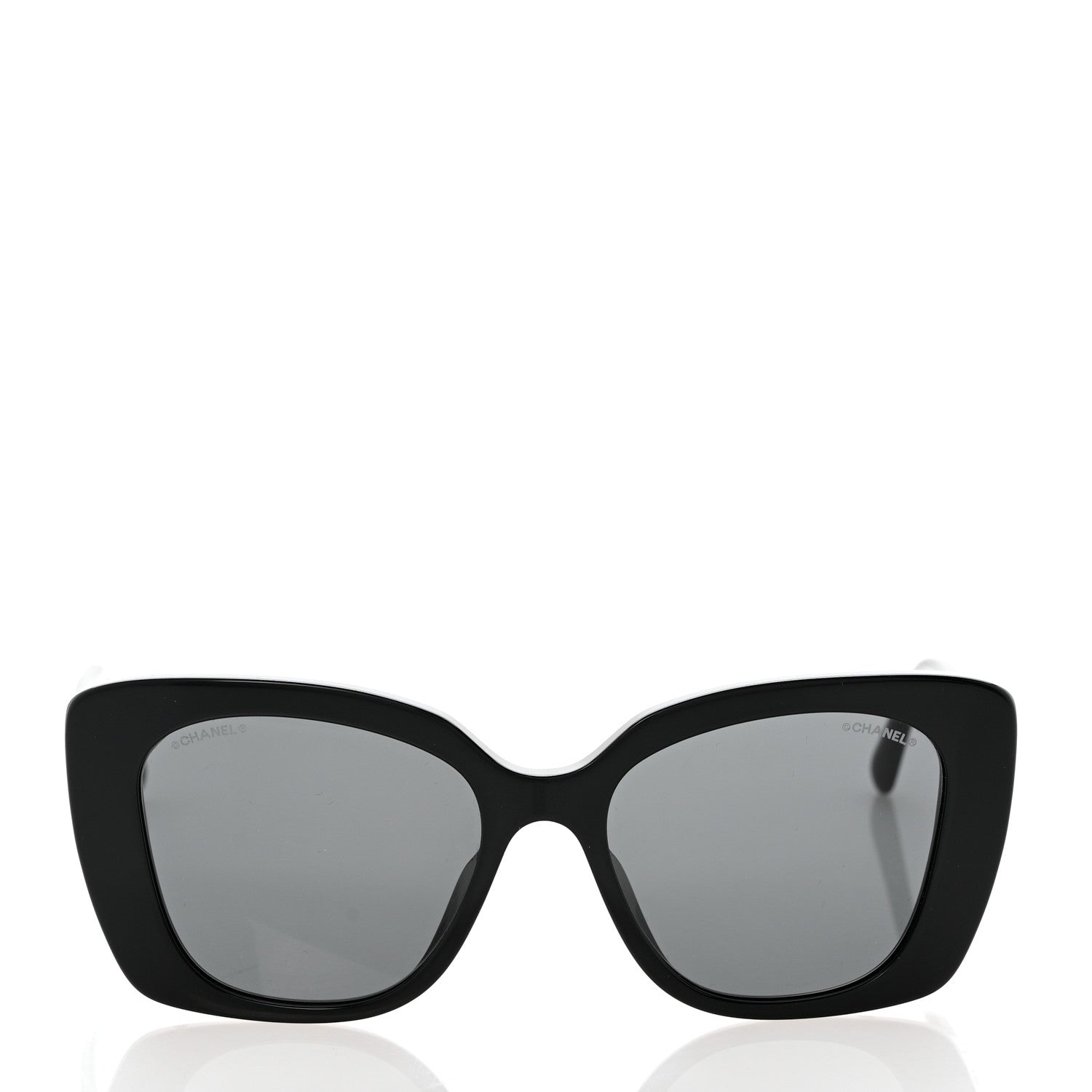 Chanel Acetate Strass Square Sunglasses 5422-B-A Black White 2 of 8