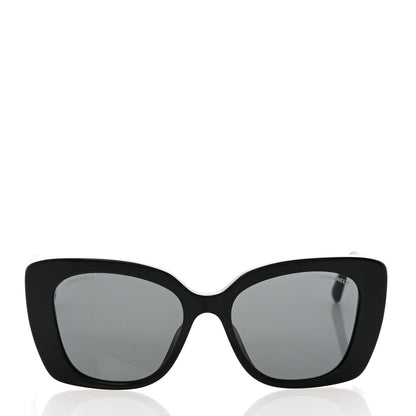 Chanel Acetate Strass Square Sunglasses 5422-B-A Black White 2 of 8