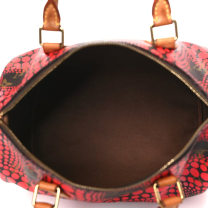 Louis Vuitton Monogram Kusama Town Speedy 30 Red 5 of 7