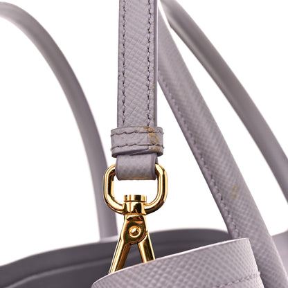 Prada Saffiano Cuir Small Double Bag Glicine 11 of 12