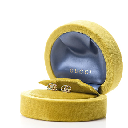 Gucci 18K Yellow Gold Sapphire Topaz Tsavorite Citrine Running G Stud Earrings 4 of 4