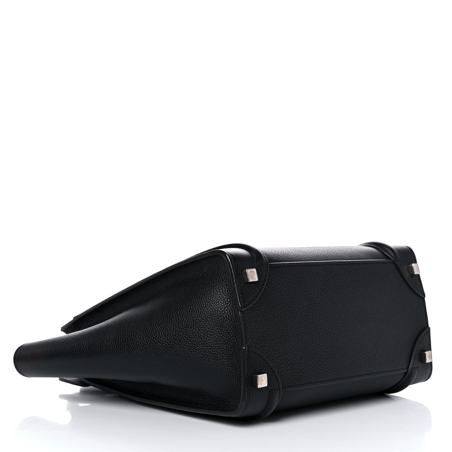 Drummed Calfskin Micro Luggage Black