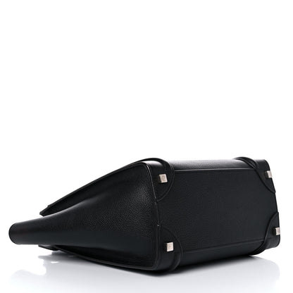 Celine Drummed Calfskin Micro Luggage Black 4 of 15