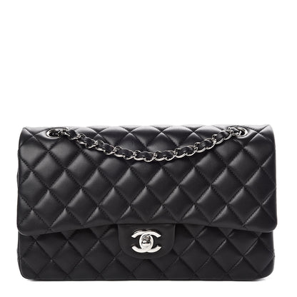 Chanel Lambskin Quilted Medium Double Flap Black 1 of 9