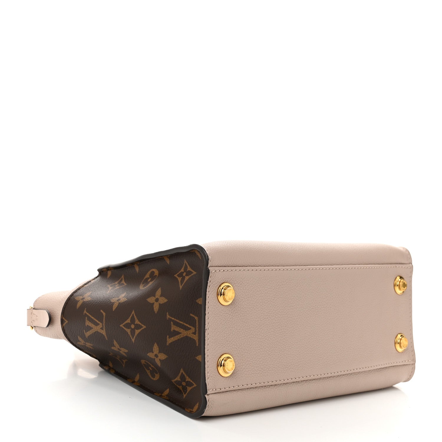 Louis Vuitton Calfskin Monogram On My Side PM Greige 4 of 9