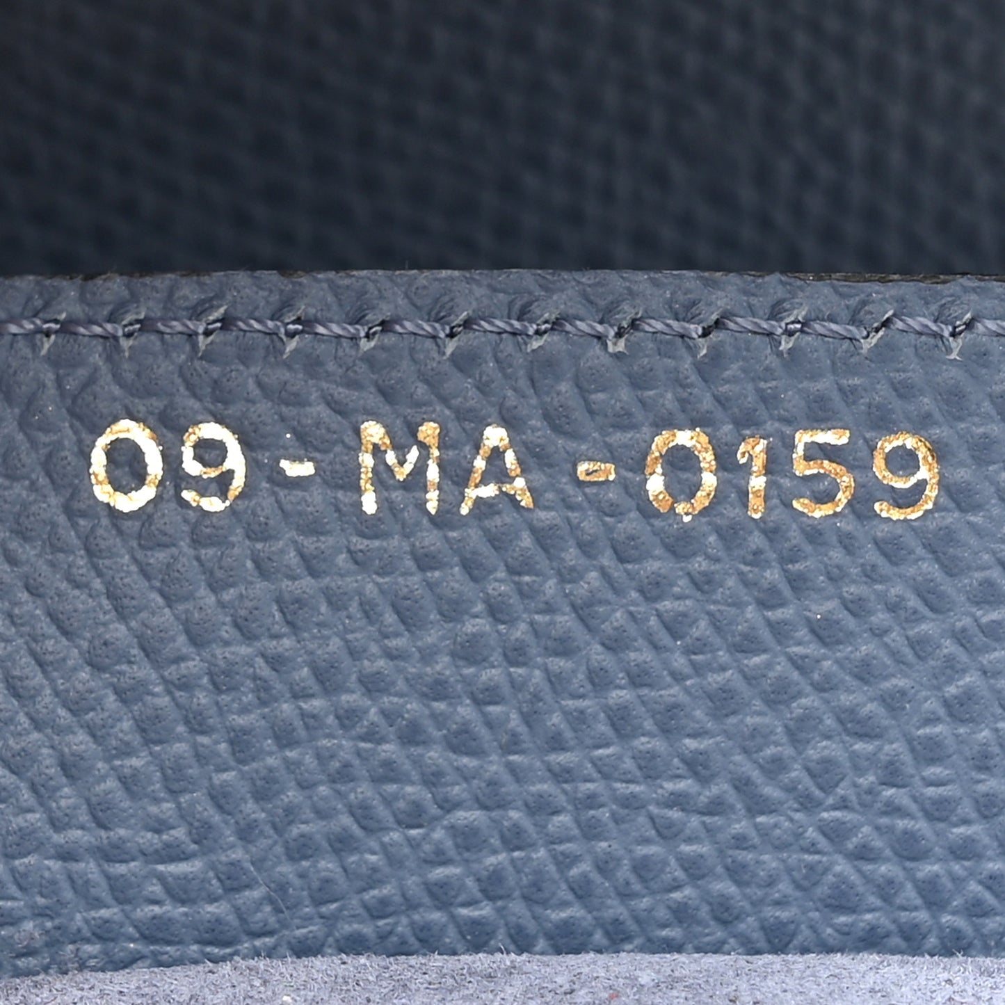 Grained Calfskin Saddle Bag Denim Blue